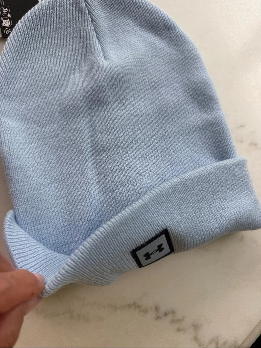 Under Armour Light Blue Cuffed Beanie with Logo Patch NWT